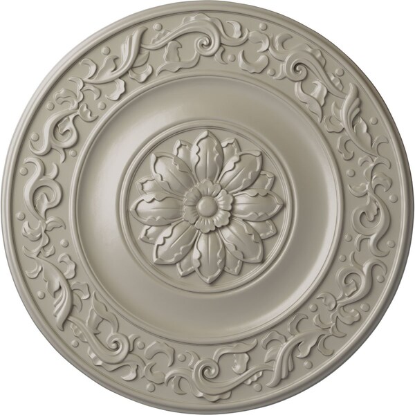 Ekena Millwork Milan Ceiling Medallion, Hand-Painted Pearl White, 47 5/8"OD x 2 3/4"P CM47MIPWS - main